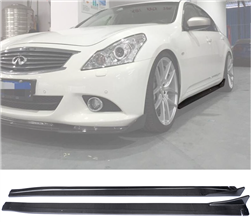 10-13 Infiniti G37 V36 JC Style 2PC Side Skirts Carbon Fiber