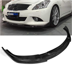 10-13 Infiniti G37 V36 Sedan Only Front Bumper Lip Full Carbon Fiber CF