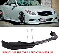 2008-2014 Infiniti G37 Coupe Q60 J Style Unpainted Front Bumper Lip PU