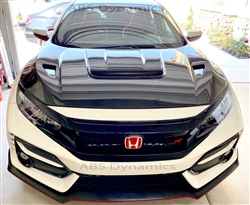 16-21 HONDA ALL CIVIC 2/4/5DR HATCH TYPE-R VARIS STYLE CARBON FIBER HOOD