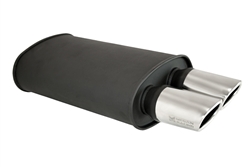 O-VA Muffler Black (Dual Oval Tips)